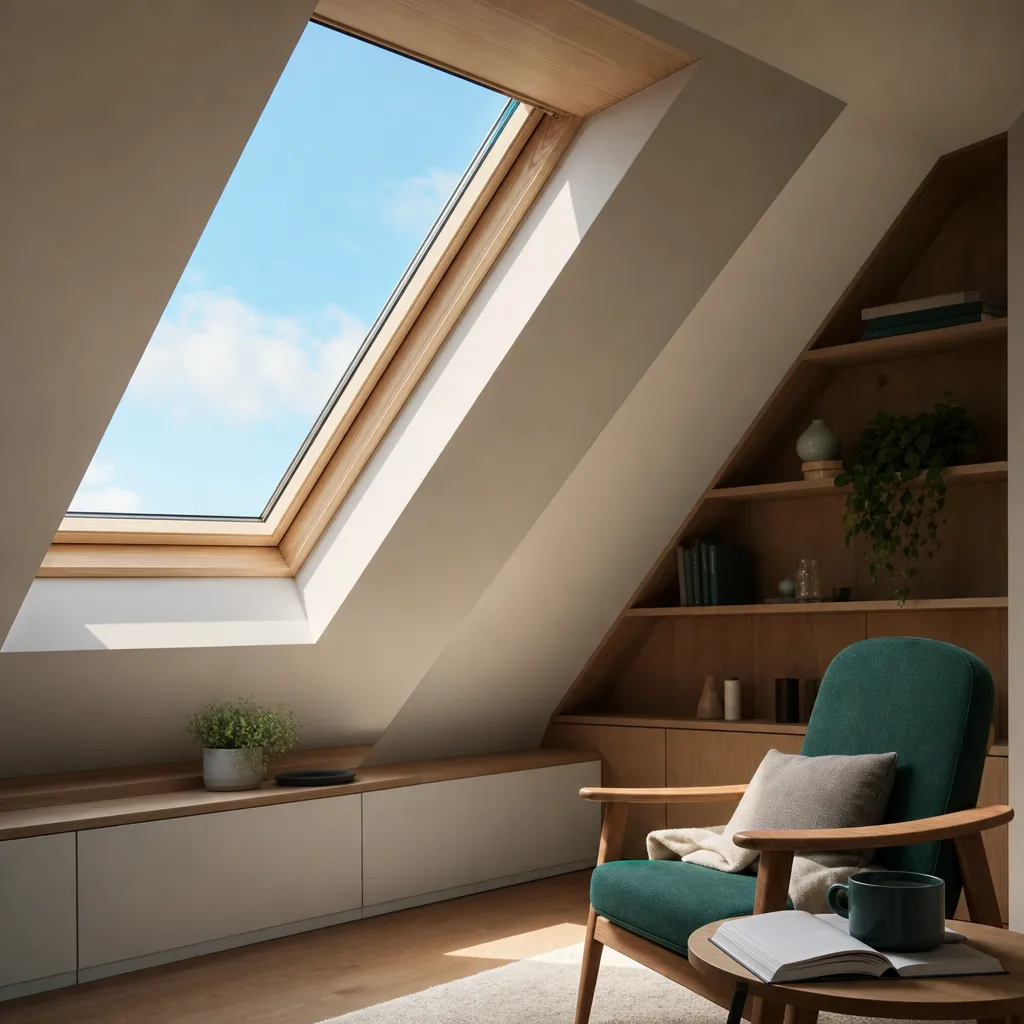 Fenêtre de toit velux dont le vitrage vient d'être remplacé par Vitralux au Luxembourg